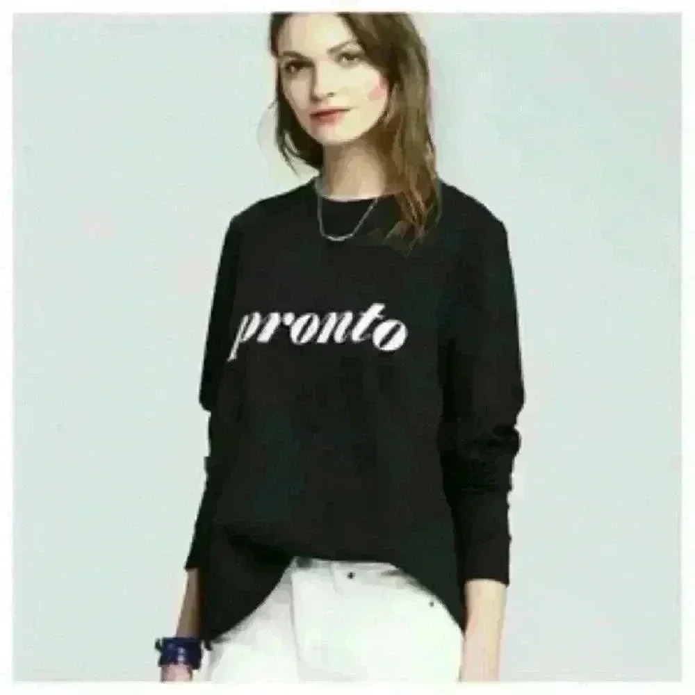 Banana Republic Black Long Sleeve Sweater, Size Small Petite